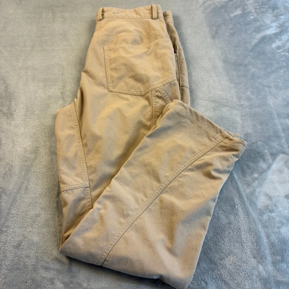 Mountain Hardwear Mens Tan Nylon Hiking Pants Articulated Knee Size M 34x32